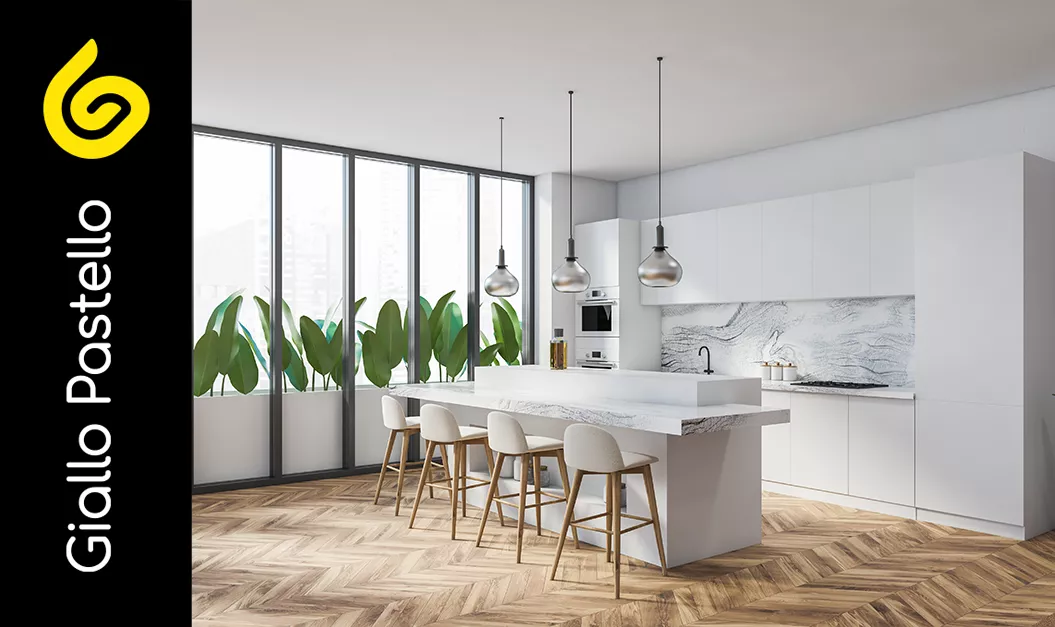 Giallo Pastello Interior Design Brescia - Ristrutturare la cucina - Cucina moderna bianca
