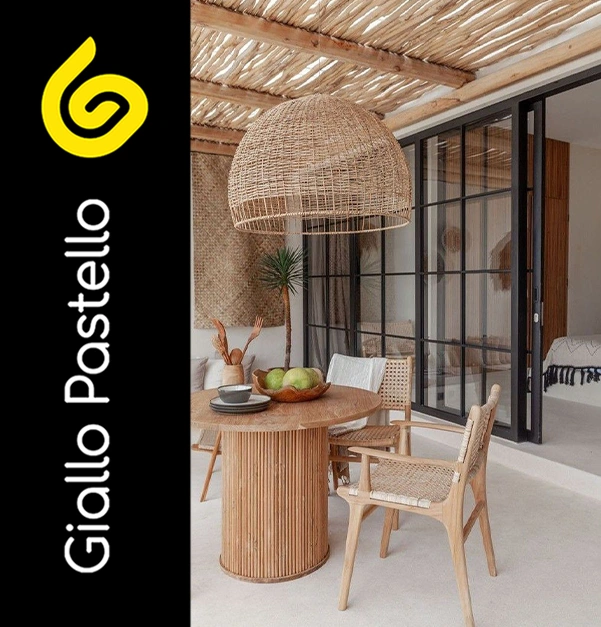 Stile arredo outdoor: stile boho - Giallo Pastello