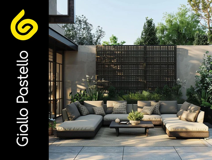 Stile arredo outdoor: stile minimalista - Giallo Pastello