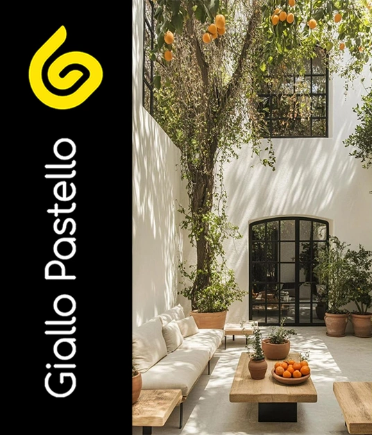 Stile arredo outdoor: stile naturale - Giallo Pastello