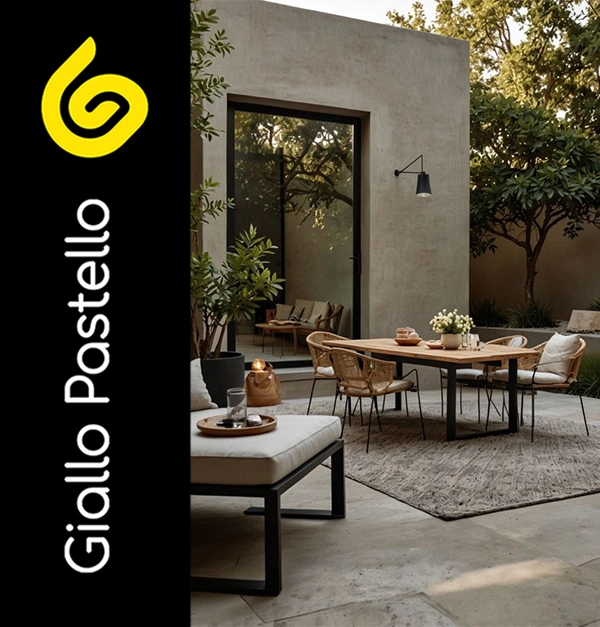 Stile arredo outdoor: stile naturale - Giallo Pastello