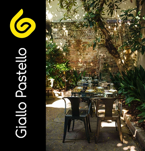 Stile arredo outdoor: stile industrial/urban- Giallo Pastello
