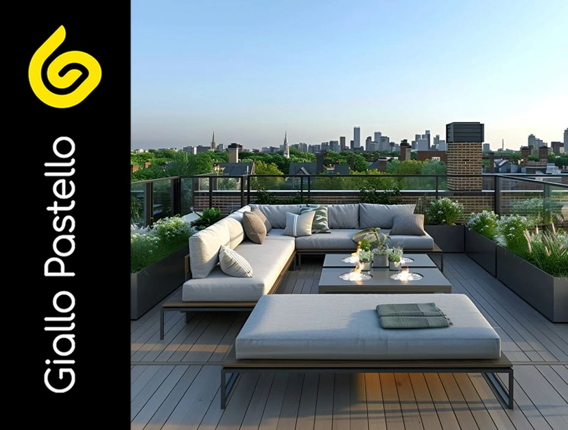 Stile arredo outdoor: stile minimalista - Giallo Pastello