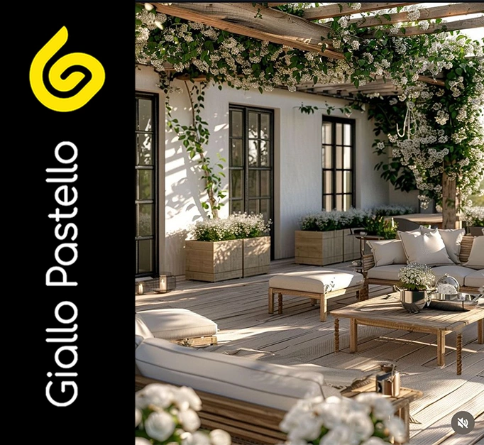 Stile arredo outdoor: stile naturale - Giallo Pastello