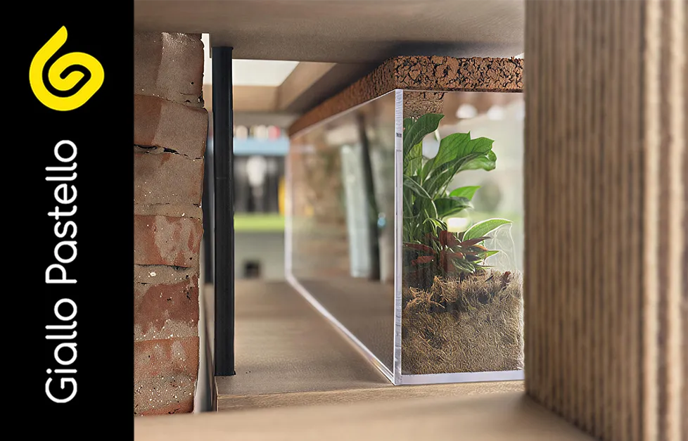 Percorso per gatti: progetto di design - Giallo Pastello