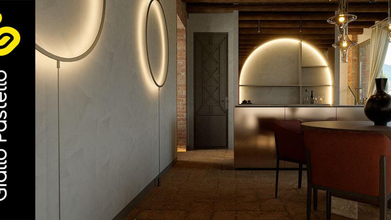 Sala da Pranzo Arredamento B&B Luxury Iseo - Giallo Pastello Interior Design Brescia