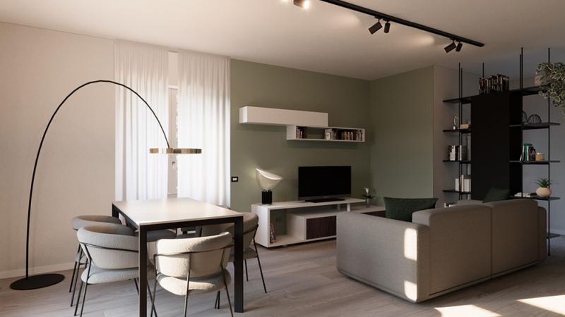 Cortina d’Ampezzo: un appartamento di design nel cuore del centro: Zona Living - Giallo Pastello Interior Design