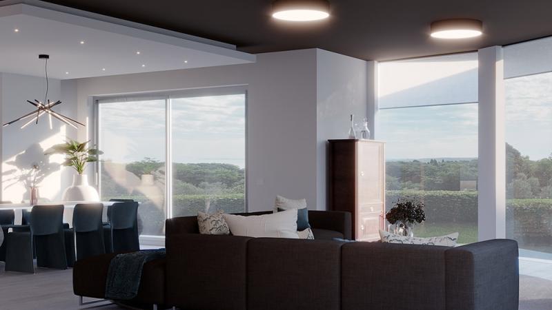 Rinnovo zona living con divani sul lago di garda - Giallo Pastello Interior Design Brescia Milano
