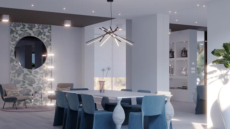 Rinnovo zona living con divani sul lago di garda - Giallo Pastello Interior Design Brescia Milano