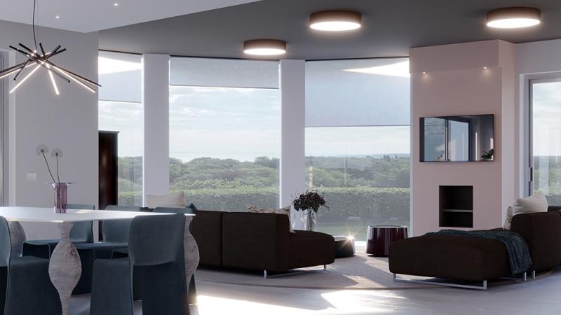 Rinnovo zona living con divani sul lago di garda - Giallo Pastello Interior Design Brescia Milano