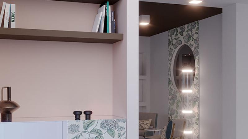 Rinnovo zona living con divani sul lago di garda - Giallo Pastello Interior Design Brescia Milano