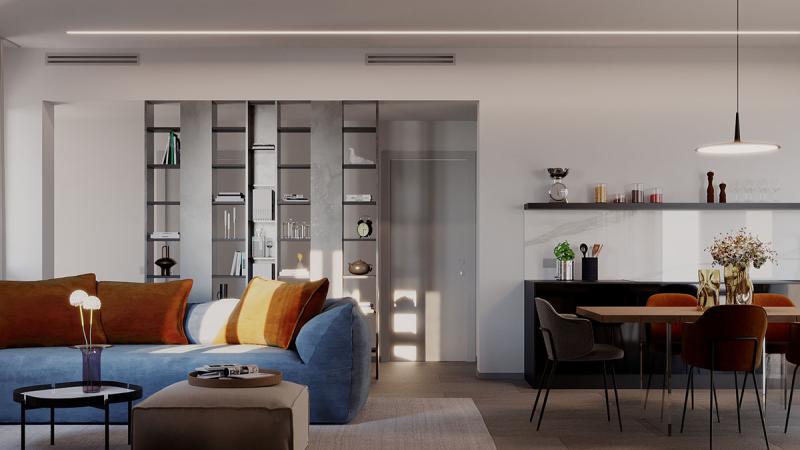 Restyling con vista sul Lago di Como - Zona living