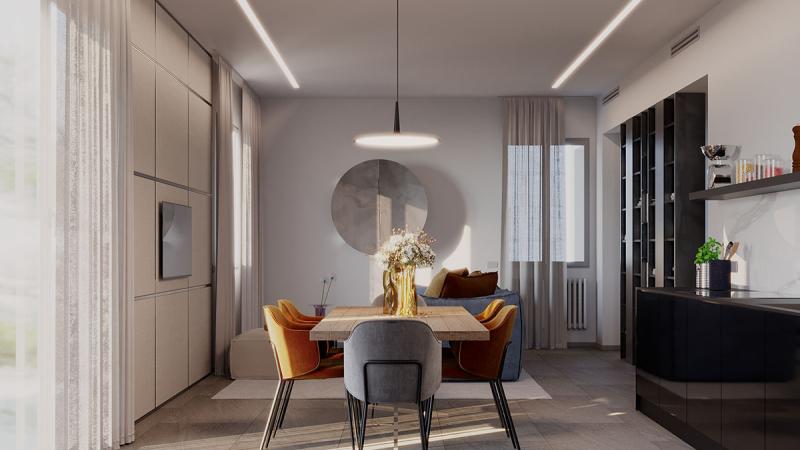 Restyling con vista sul Lago di Como - Zona living