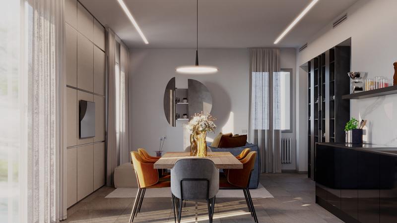 Restyling con vista sul Lago di Como - Zona living