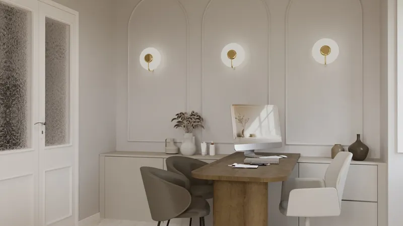 Eleganza Essenziale: progettare la bellezza con misura e luce - Ingresso - Giallo Pastello Interior Design