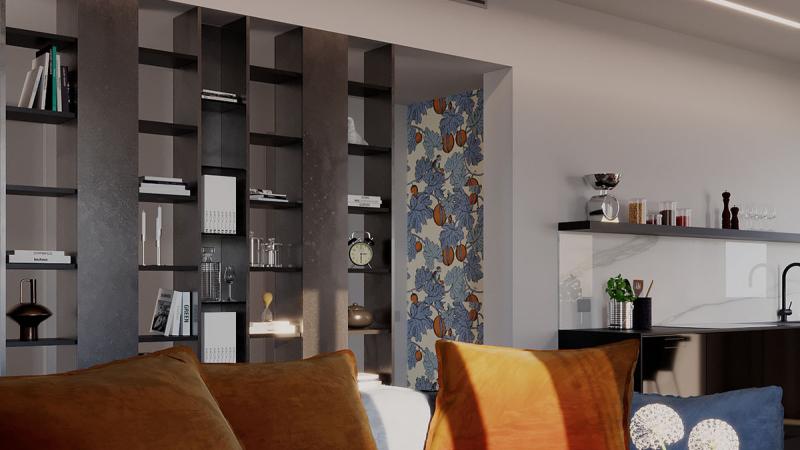 Restyling con vista sul Lago di Como - Zona living