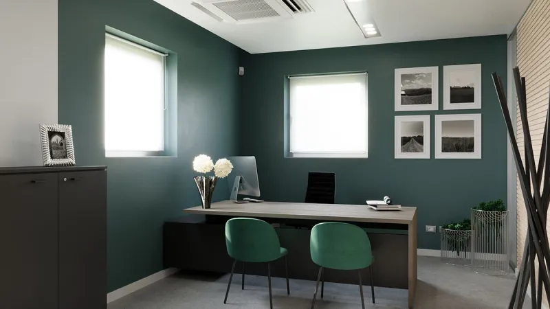 Restyling ufficio contemporaneo: ufficio direzionale - Giallo Pastello