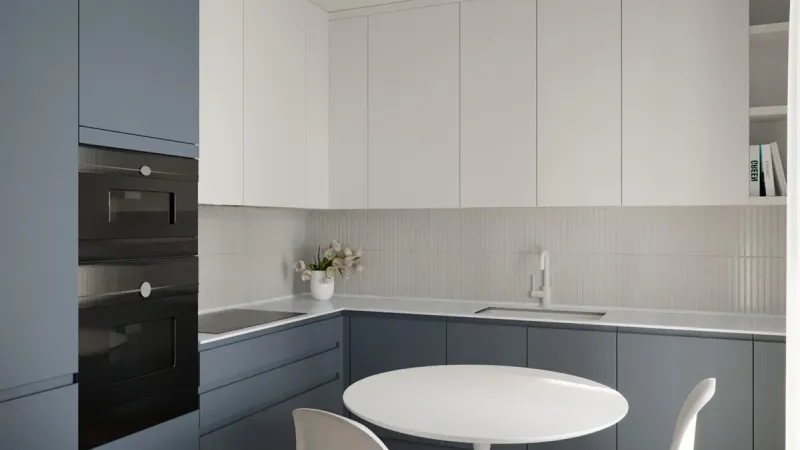 Casa sul Lago di Garda: ristrutturazione completa di una residenza vista lago - Cucina - Giallo Pastello