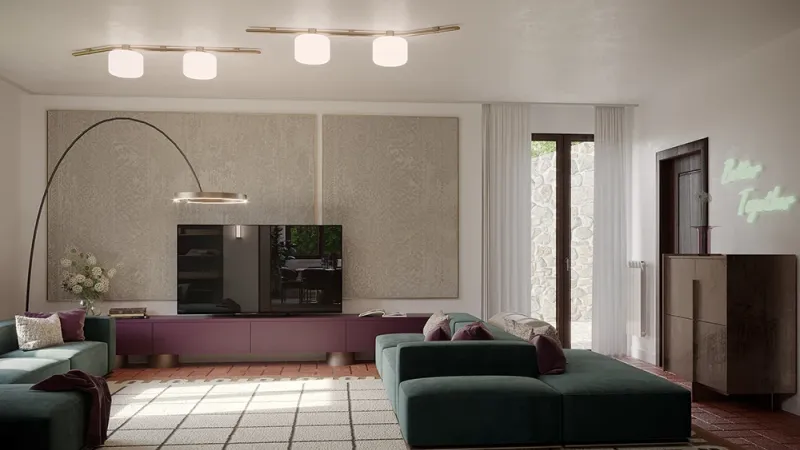 Ristrutturazione zona living di una villa a Brescia - Giallo Pastello Interior Design Brescia